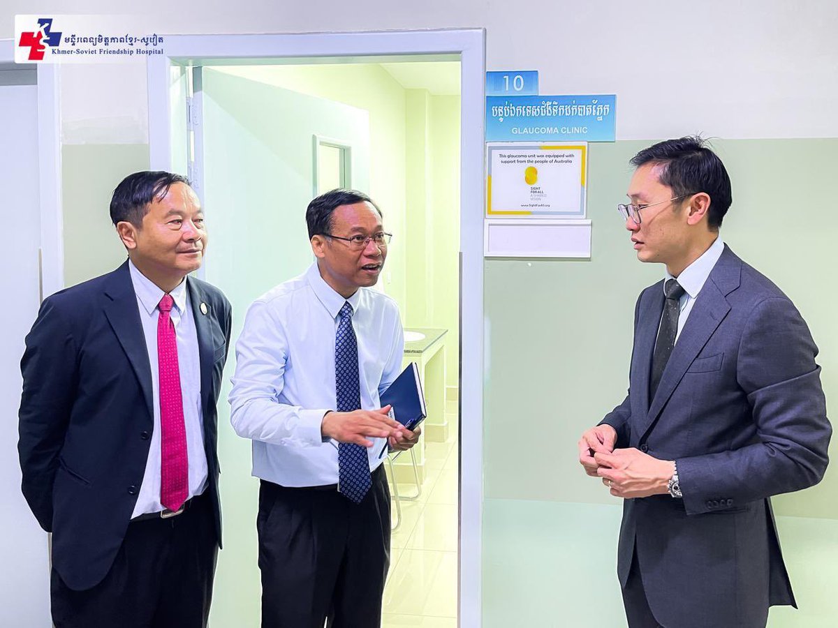 Derek Yip (@ausembpp) on Twitter photo Good eye health is vital to quality of life and educational and economic outcomes. Visited eye health facilities and ophthalmologists to see how 🇦🇺 is supporting better, more affordable and inclusive eye health care in 🇰🇭 through Australian NGOs <a href="/sightforall/">Sight For All</a> and <a href="/FredHollows/">Fred Hollows</a>. Good eye health is vital to quality of life and educational and economic outcomes. Visited eye health facilities and ophthalmologists to see how 🇦🇺 is supporting better, more affordable and inclusive eye health care in 🇰🇭 through Australian NGOs <a href="/sightforall/">Sight For All</a> and <a href="/FredHollows/">Fred Hollows</a>.