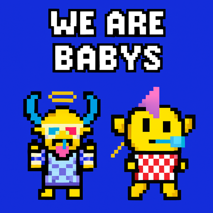 We cute. We loud. We babys. 😤🍼
Some haters mad, but we already broke the crib on ApeChain. 🚀
We ain’t leaving — get used to us.
Shoutout the real ones. Fake love gets bottle-flipped. 
#BabyGobs #BabyMintotaurs #ApeChain #WAGMI