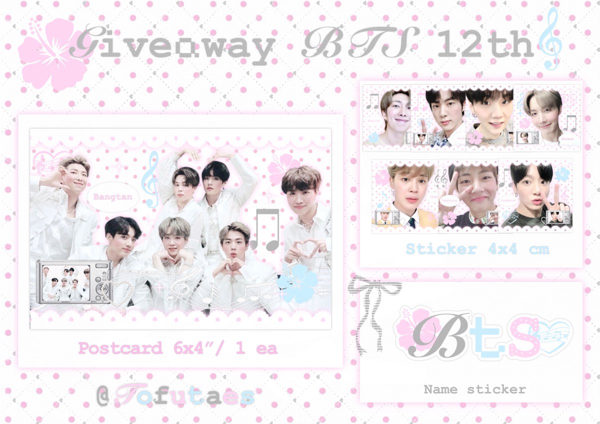 🎀Pls rt (สุ่มแจก 1 set จาก rt+follow)

🎵Giveaway BTS 12th - Only 18 set -🌺
Date/Time: 01 June 2025 / 18.00
🛒 Shipping : 40 ฿ 
🎼Details &amp; form tag in mention🗯️

#BTS12thanniversary #ตลาดนัดบังทัน