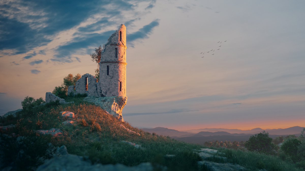 slavoartist's tweet image. White Tower - Blender 3D Artwork.
#blender