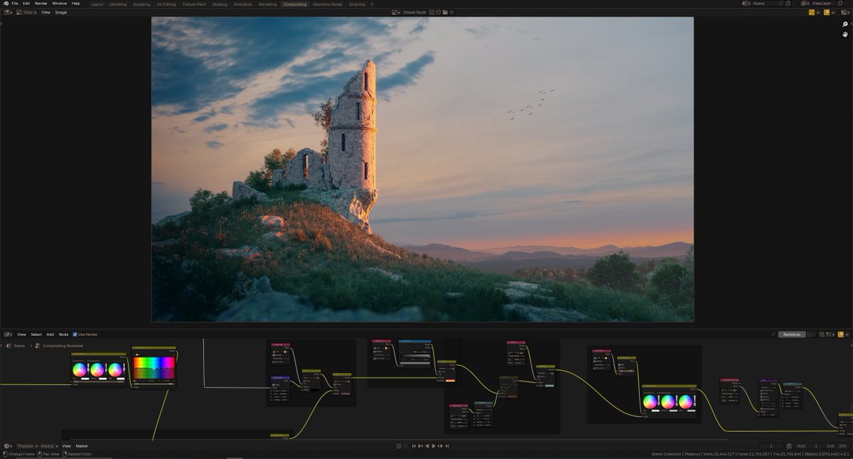 slavoartist's tweet image. White Tower - Blender 3D Artwork.
#blender