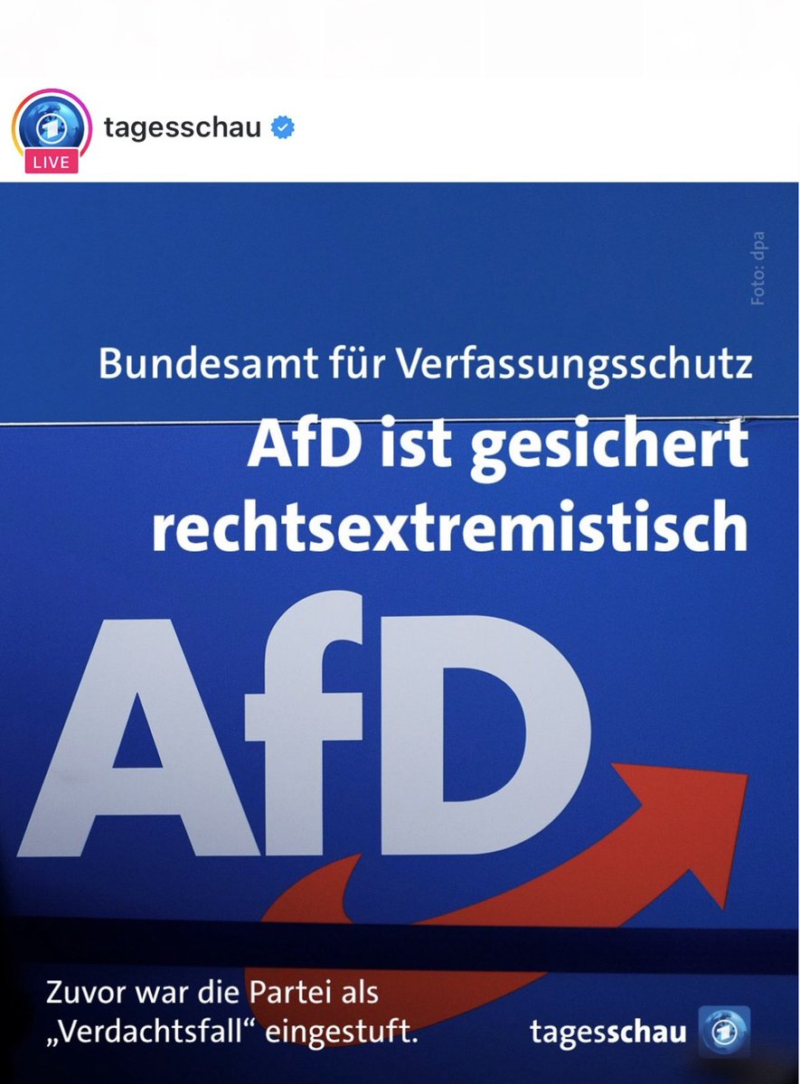 Muhterem Aras MdL (@muhterem_aras) on Twitter photo Richtig so! <a href="/jensspahn/">Jens Spahn</a> - die #AfD ist eben keine normale Oppositionspartei wie jede andere, sie hat sich in den letzten Jahren immer mehr radikalisiert und steht weit außerhalb der Werte des Grundgesetzes.
#Rechtsextremismus #Verfassungsschutz
#NieWieder #Tagesschau #Politik Richtig so! <a href="/jensspahn/">Jens Spahn</a> - die #AfD ist eben keine normale Oppositionspartei wie jede andere, sie hat sich in den letzten Jahren immer mehr radikalisiert und steht weit außerhalb der Werte des Grundgesetzes.
#Rechtsextremismus #Verfassungsschutz
#NieWieder #Tagesschau #Politik