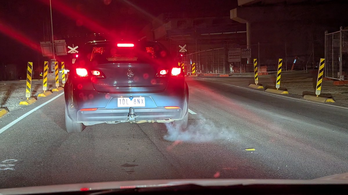 At night, sitting behind a car while the train passes (boom bates down), the Commodore in front idles..

No wonder Woolworths and Coles make ICE owners shut off their engines while backed up to the store to collect their groceries. 

Don't have that problem with Electric