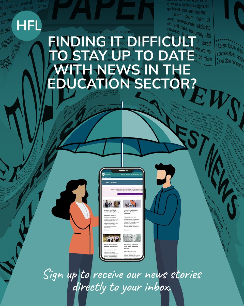 Make your life simpler. 

You don't have to go searching for the latest education news, we can send it straight to you. Sign up to get our news stories emailed to you: hfl.mobi/NewsSignUpSOCI…