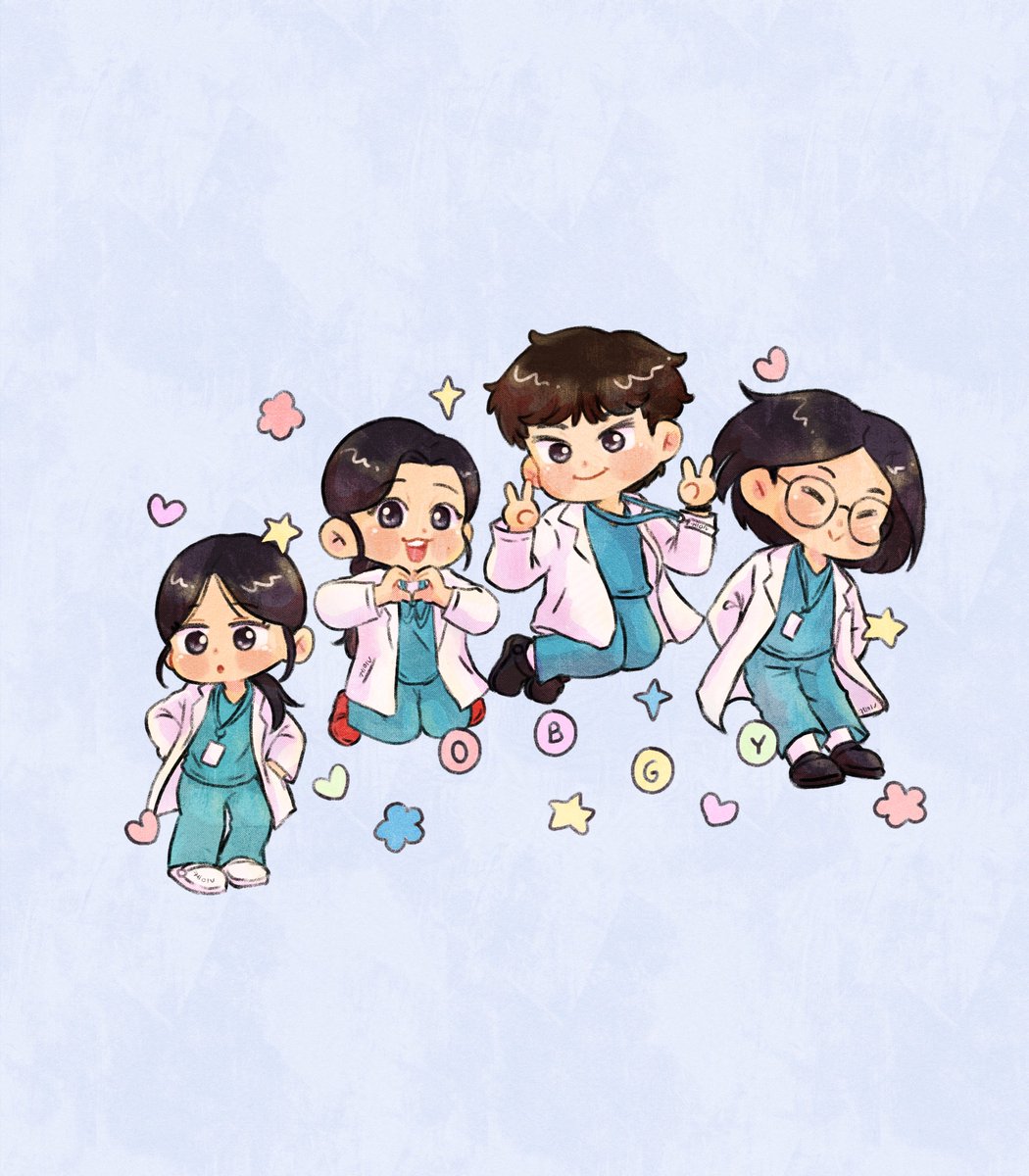 kaylsun's tweet image. our first year residents 🥼🩵 #residentplaybook