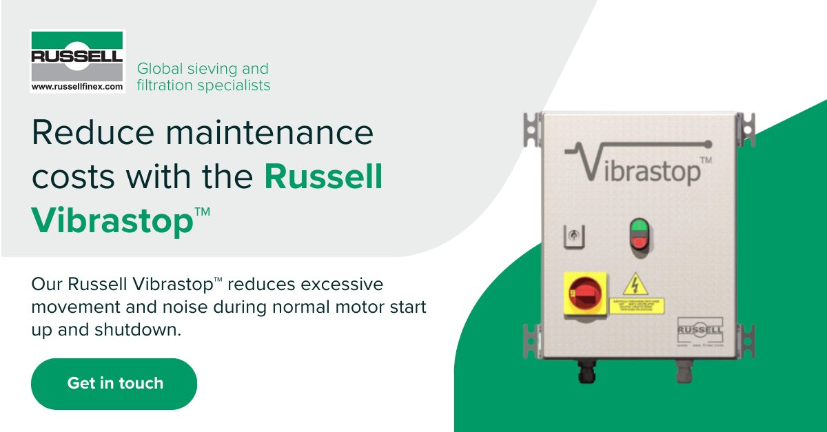 Extend the life of your Russell Finex vibratory sieve by retrofitting our Vibrastop to reduce excessive movement and noise during start-up and shutdown.

Learn more here: russellfinex.com/en/after-sales…