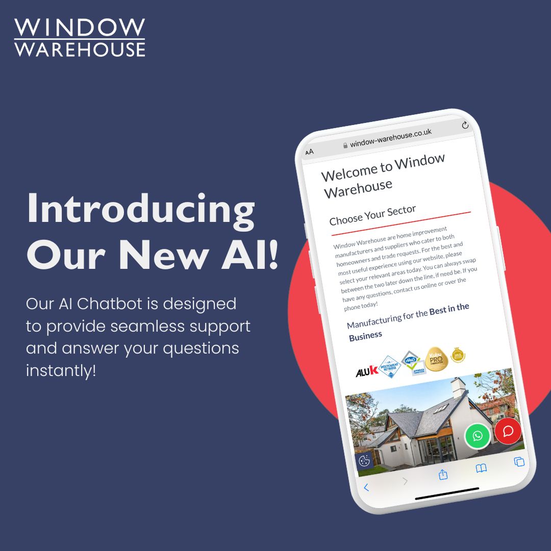 Introducing our new AI-powered assistant! 

Benefit from chatting with Maggie on our website anytime, anywhere. We've got Maggie to make your Window Warehouse experience faster, easier, and smarter!

Try for yourself on our website now buff.ly/yePhBkX 

#WindowWarehouse