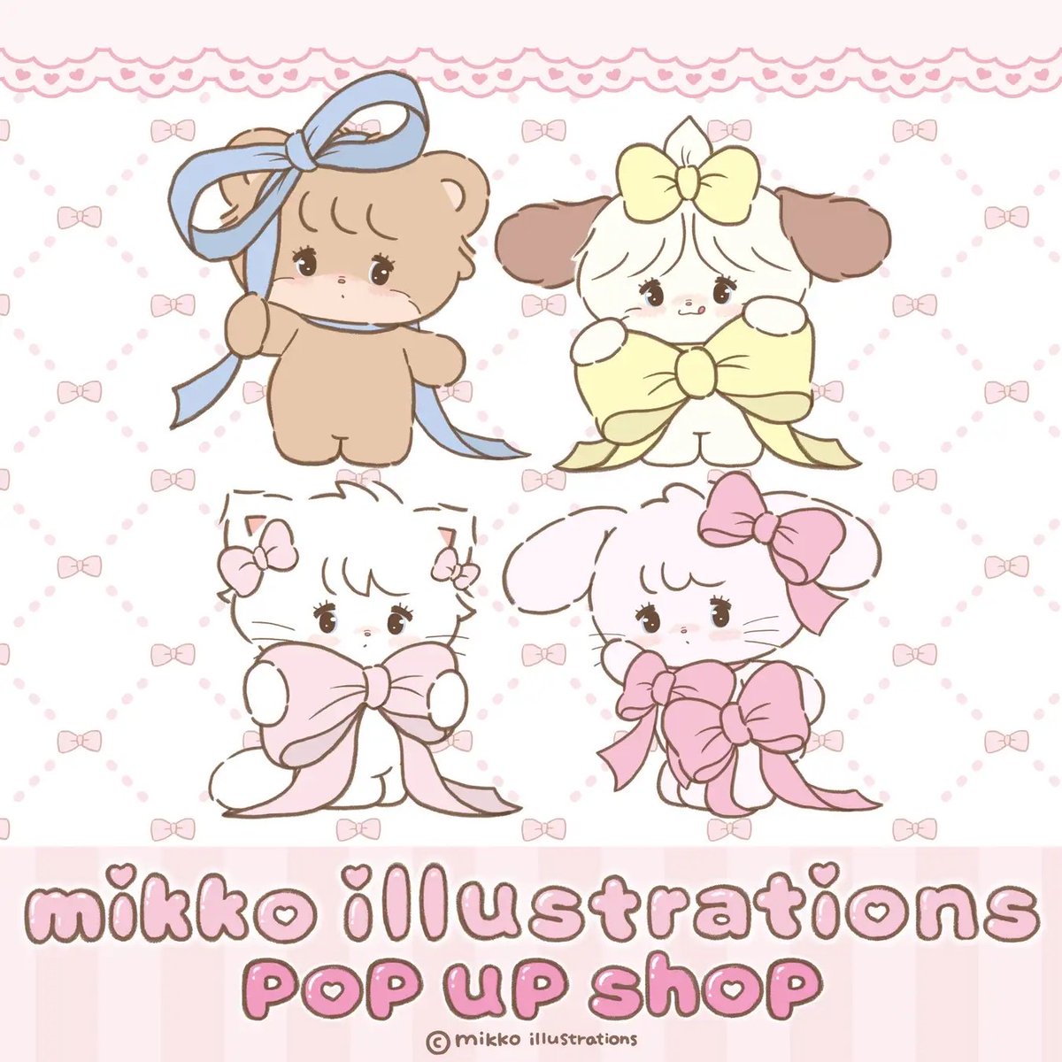 mikko illustrations ミッコ ポップアップストア 🎀🐱mikko illustrations POP UP SHOP 開催決定🐰🎀 ＼ 大人気