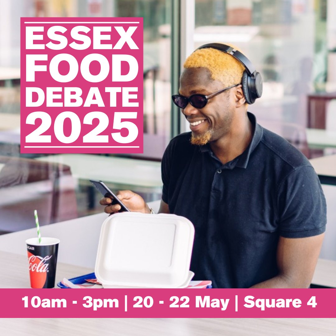 💙 SAVE THE DATE! 💙

Join <a href="/EssexFood/">Essex Food</a> for 3 days of fun and freebies at the Essex Food Debate 2025! Plus, you'll have the chance to have your say when you take our survey.

⏰ 10am to 3pm on Tuesday 20, Wednesday 21, and Thursday 22 May
📍 Square 4
