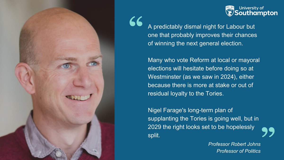 Professor Rob Johns (<a href="/robjohns75/">Rob Johns</a>) says Reform UK's success in the local elections might bode well for Labour in 2029 if the right wing vote is split.