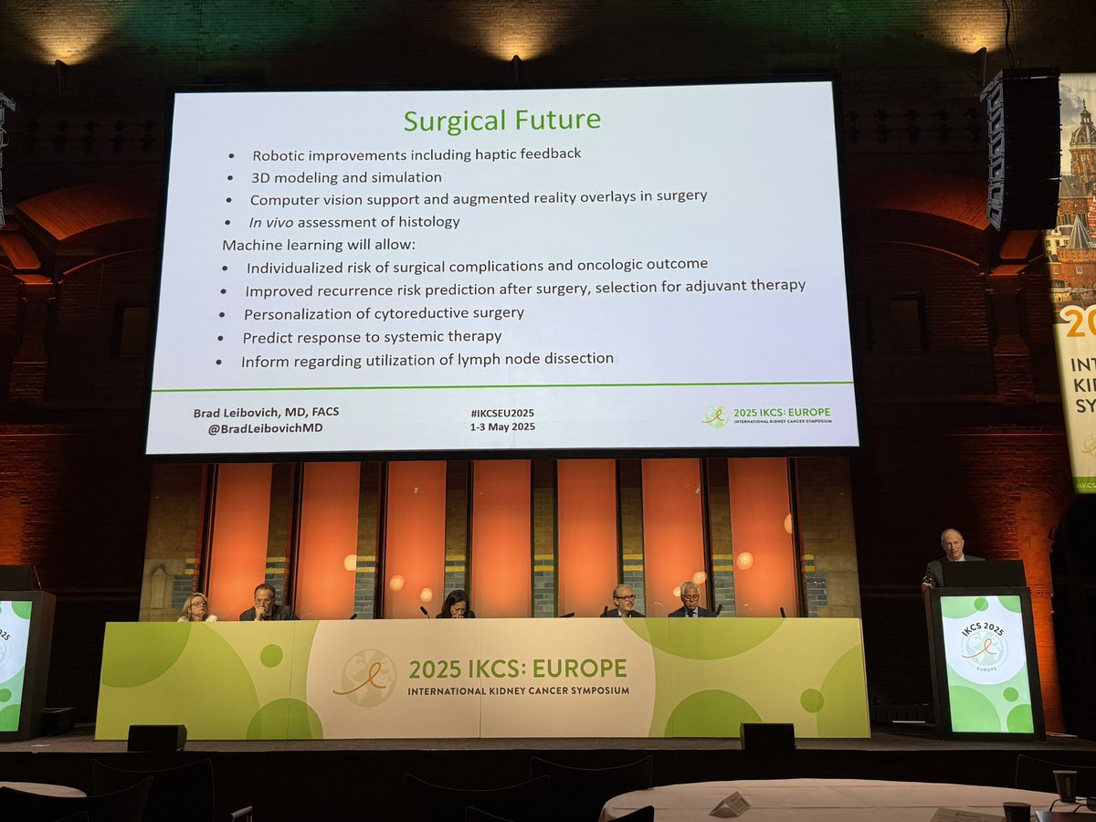 Tian Zhang, MD, MHS (@tiansterzhang) on Twitter photo First panel <a href="/KidneyCancer/">Kidney Cancer</a> #IKCSEU25 on #smallrenalmasses and surgical approaches for localized #kidneycancer . <a href="/MaxineTran/">Maxine Tran</a> on improvements in PET diagnoses, #AxelBex on difficult surgeries, <a href="/BradLeibovichMD/">B.C. Leibovich MD</a> on the surgical future. First panel <a href="/KidneyCancer/">Kidney Cancer</a> #IKCSEU25 on #smallrenalmasses and surgical approaches for localized #kidneycancer . <a href="/MaxineTran/">Maxine Tran</a> on improvements in PET diagnoses, #AxelBex on difficult surgeries, <a href="/BradLeibovichMD/">B.C. Leibovich MD</a> on the surgical future.