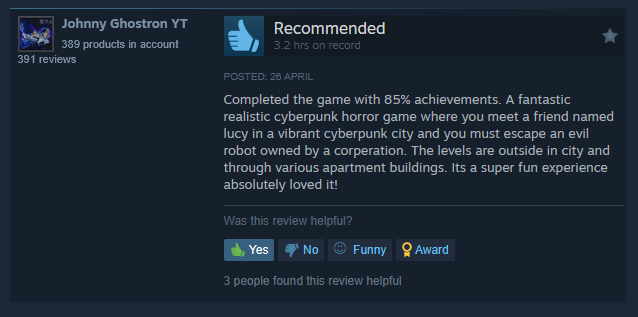 One more good review for downware, thanks for your support !

Available on steam :
👉store.steampowered.com/app/2946600

#UnrealEngine #Ue4 #MadeWithUnreal #indiegame #indiedev #videogames <a href="/Downware_Game/">Downware</a>
 <a href="/AridideProd/">Aridide Production</a> #cyberpunk