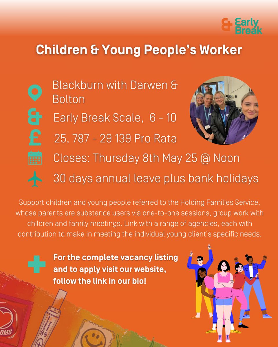 Early Break (@earlybreakuk) on Twitter photo π£ Weβre recruiting! π£ Join our team, and apply for one of our vacancies via the link in our bio today!! #earlybreak #newjob #childrenandyoungpeople #recruitment #vacancy #manchester #mentalhealth π£ Weβre recruiting! π£ Join our team, and apply for one of our vacancies via the link in our bio today!! #earlybreak #newjob #childrenandyoungpeople #recruitment #vacancy #manchester #mentalhealth