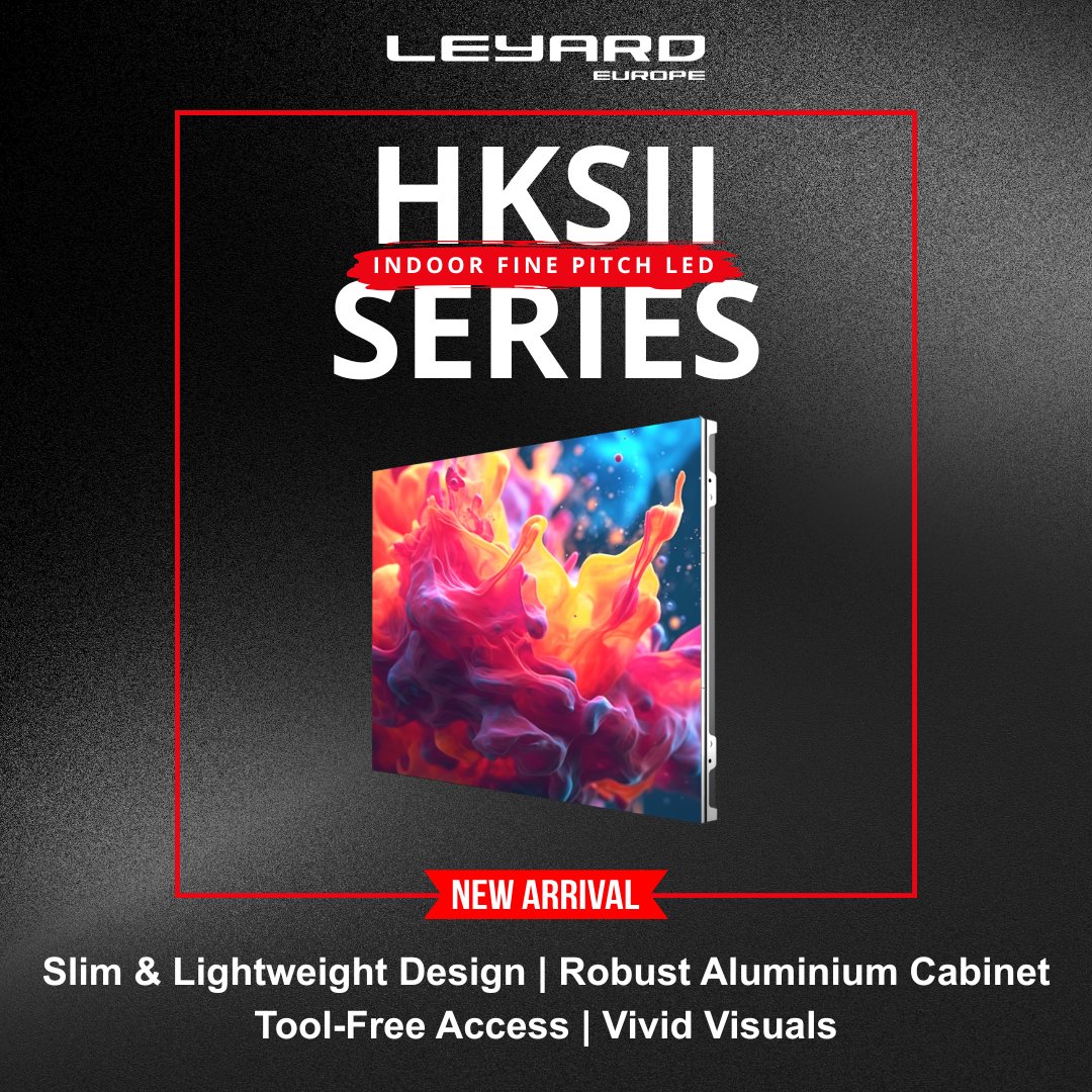 LeyardEurope's tweet image. Elevate your visual experience with the new Leyard HKSII Series indoor fine pitch #LEDdisplay! Its ultra-slim &amp;amp; lightweight aluminum cabinet blends seamlessly into any space. Effortless service with magnetic modules, Type-C connectors, front/rear access.➡️ leyardeurope.eu/hksii-series