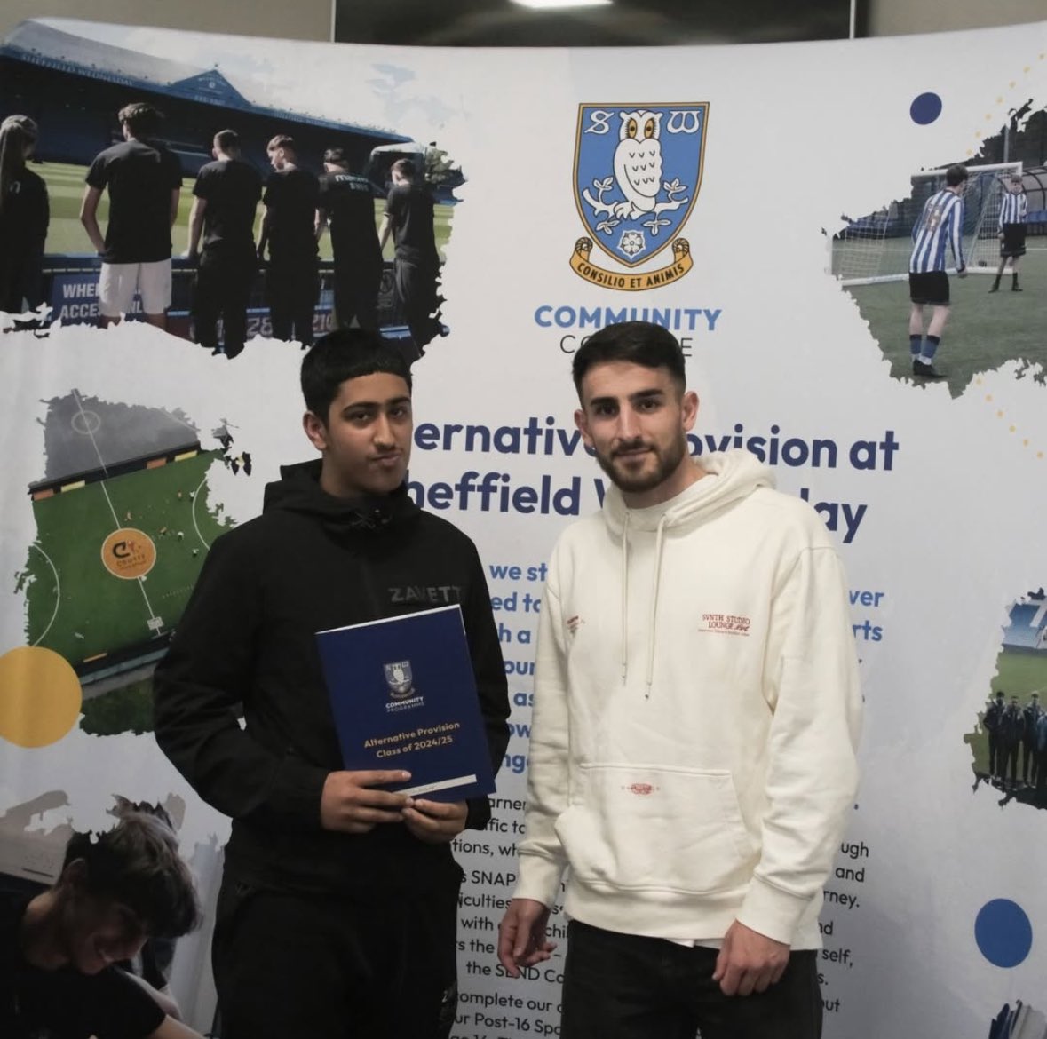 Last week our SWFC Alternative @swfccp provision students attended their celebration evening. Ridwan got Most engaged student award, with him &amp;Rehan picked up academic achievement certificates from First team <a href="/swfcofficial/">Sheffield Wednesday</a> player Pol Valentin.

Brilliant work boys #ProudToBeOADV