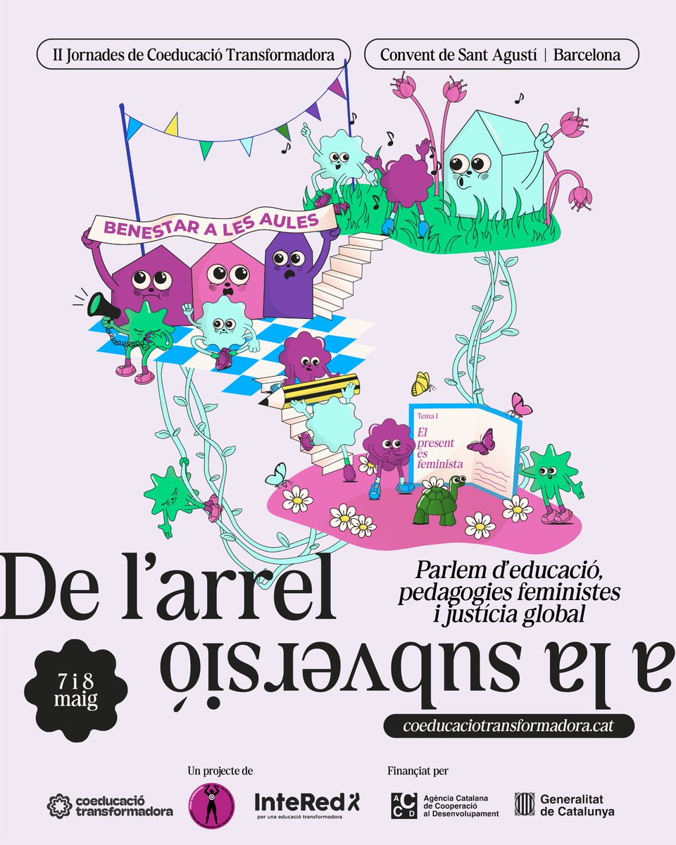 aFFaC (@affac_cat) on Twitter photo 📢 No us perdeu aquestes jornades d’incidència educativa! ✨
L'<a href="/affac_cat/">aFFaC</a> parlarem del paper de les AFA en la transformació social. 🔮
🗓️ 7 i 8 de maig
📍 Convent de Sant Agustí, Barcelona
🔗 Programa i inscripcions:
coeducaciotransformadora.cat/des-de-larrel-…
<a href="/InteRed_CAT/">InteRed Catalunya</a> <a href="/Prouviolencia/">Prou Violència</a> 📢 No us perdeu aquestes jornades d’incidència educativa! ✨
L'<a href="/affac_cat/">aFFaC</a> parlarem del paper de les AFA en la transformació social. 🔮
🗓️ 7 i 8 de maig
📍 Convent de Sant Agustí, Barcelona
🔗 Programa i inscripcions:
coeducaciotransformadora.cat/des-de-larrel-…
<a href="/InteRed_CAT/">InteRed Catalunya</a> <a href="/Prouviolencia/">Prou Violència</a>