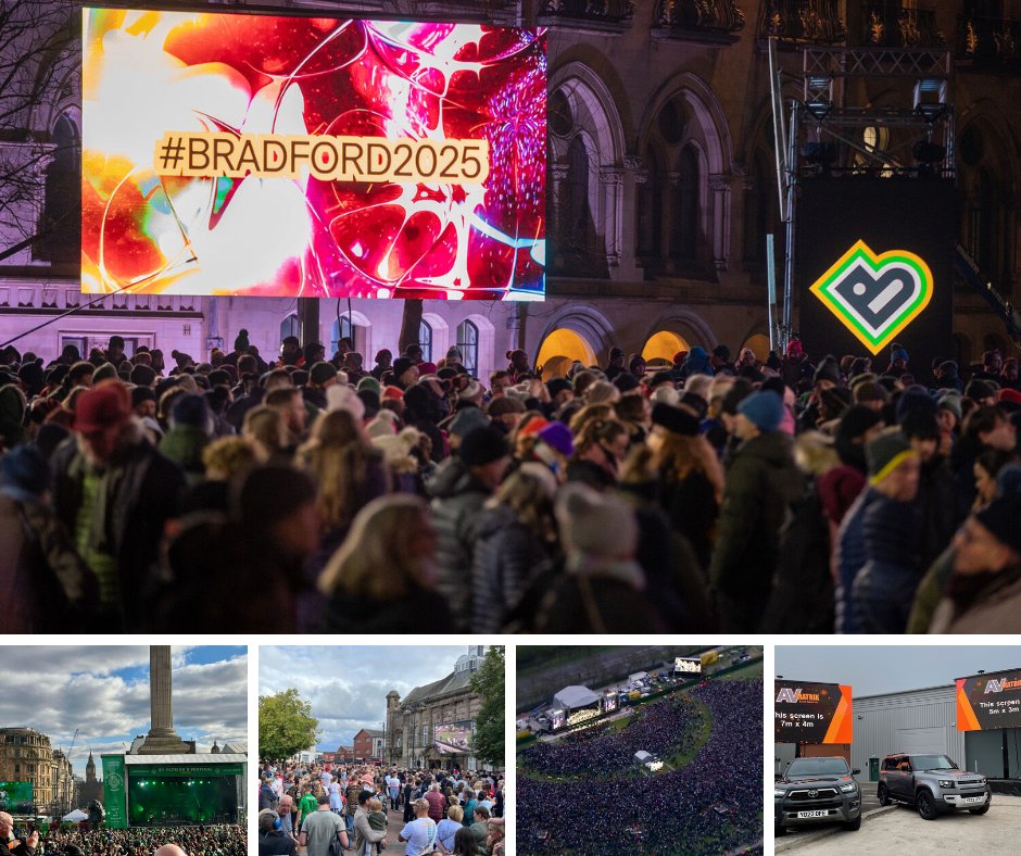 AVMatrix1's tweet image. 🛻🌆 Let mobile LED screens bring celebrations closer to your community! 🙌

🌐 av-matrix.com/led-screen-hire
📞 01937 844 320

📸 main photo courtesy of Bradford 2025 UK City of Culture and Ian Hodgson

#LEDscreenhire #MobileLEDscreen #OutdoorLED #OutdoorEvents #eventprofs  1/4👇
