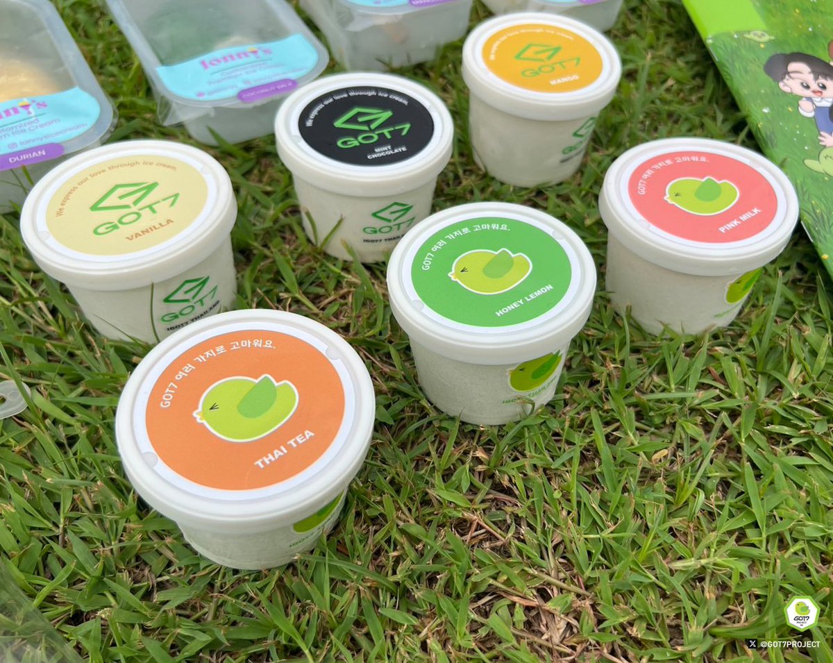 GOT7PROJECT's tweet image. 🍦🍨💚 

GOT7
여러 가지로 고마워요

We express our LOVE through ICE CREAM 

@jaybnow_hr @marktuan @JacksonWang852 @JINYOUNG @ChoiArs_YJ @BamBam1A @yugyeom 
@GOT7Official #GOT7 

#GOT7_NESTFESTinBKK
#GOT7_NESTFESTinBKK_Day1