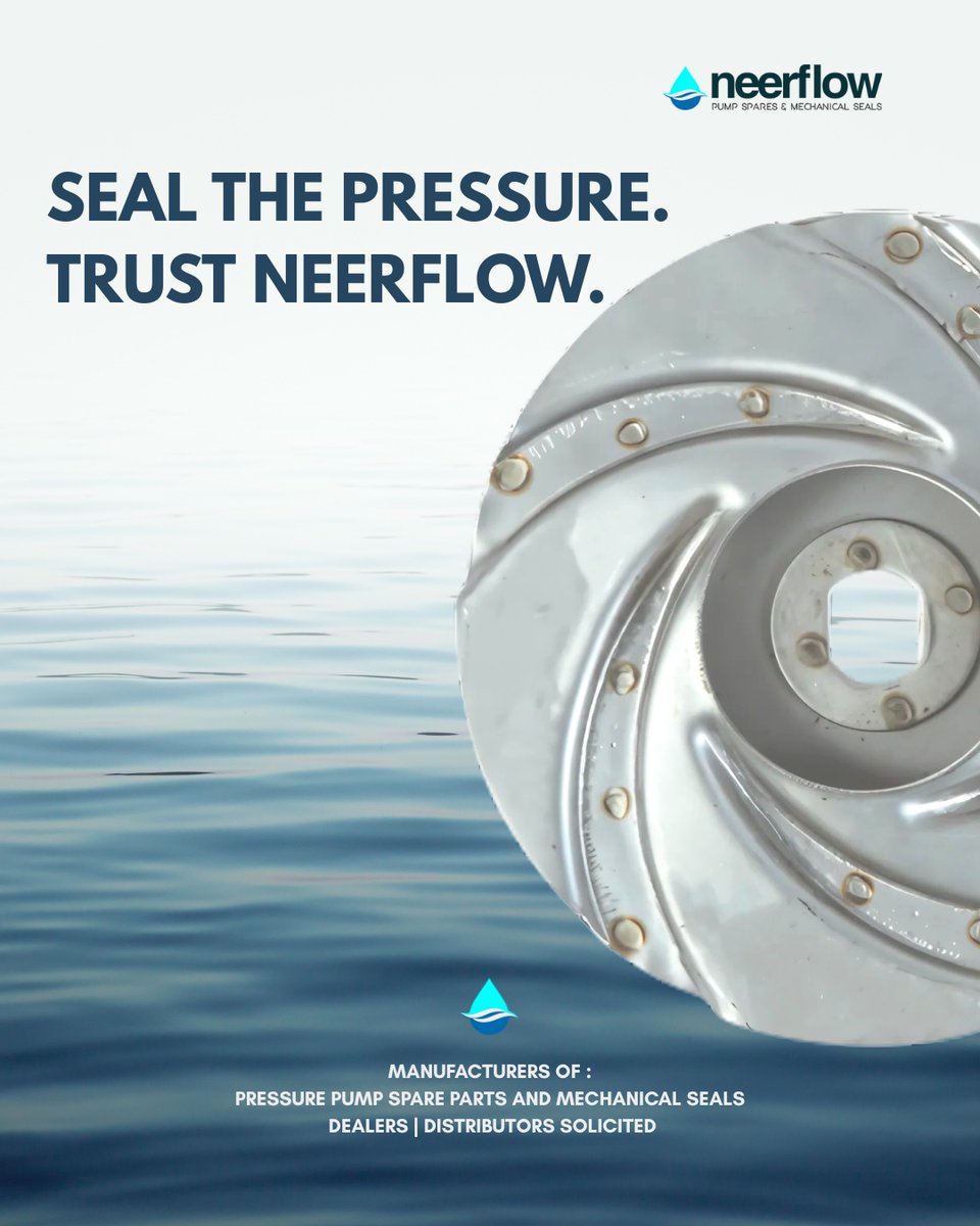 Neer_flow's tweet image. When every drop counts, Neerflow delivers precision-engineered spares and seals that keep your pressure pumps performing at their peak.
Visit us at:
🌐 neerflow.com

#spareparts #spare #submersiblespareparts #pumpspareparts #neerflow #pressurepump #manufacturer