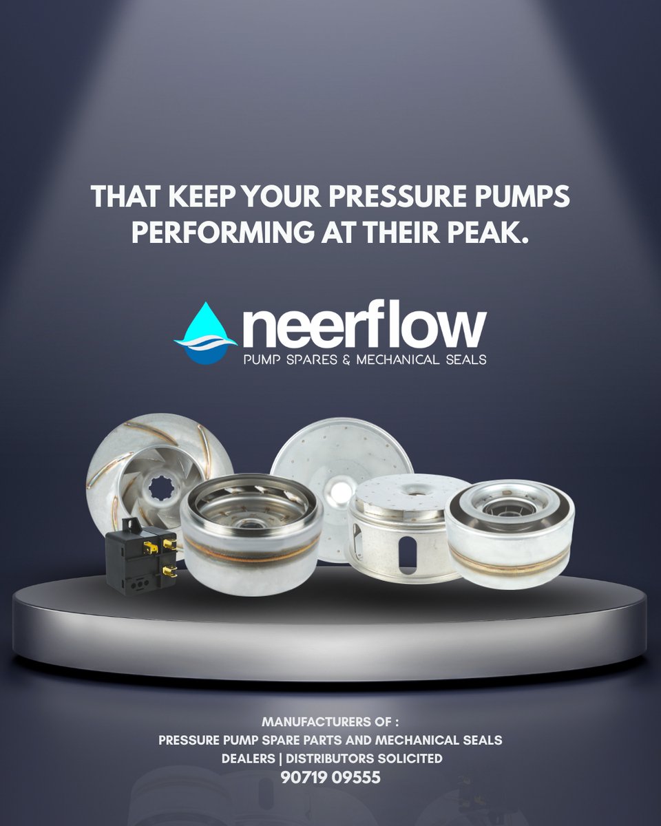Neer_flow's tweet image. When every drop counts, Neerflow delivers precision-engineered spares and seals that keep your pressure pumps performing at their peak.
Visit us at:
🌐 neerflow.com

#spareparts #spare #submersiblespareparts #pumpspareparts #neerflow #pressurepump #manufacturer