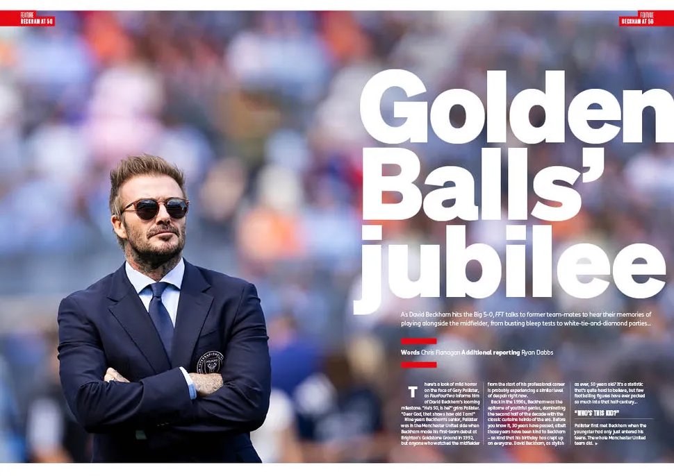 Chris Flanagan (@cflanaganfft) on Twitter photo Happy 50th birthday today to David Beckham - in <a href="/FourFourTwo/">FourFourTwo</a>'s new issue, out now, we spoke to Harry Kane and several former team-mates to hear untold tales from Becks' stellar career, including busting bleep tests, and white-tie-and-diamond parties...
fourfourtwo.com/blogs/new-issuโฆ Happy 50th birthday today to David Beckham - in <a href="/FourFourTwo/">FourFourTwo</a>'s new issue, out now, we spoke to Harry Kane and several former team-mates to hear untold tales from Becks' stellar career, including busting bleep tests, and white-tie-and-diamond parties...
fourfourtwo.com/blogs/new-issuโฆ