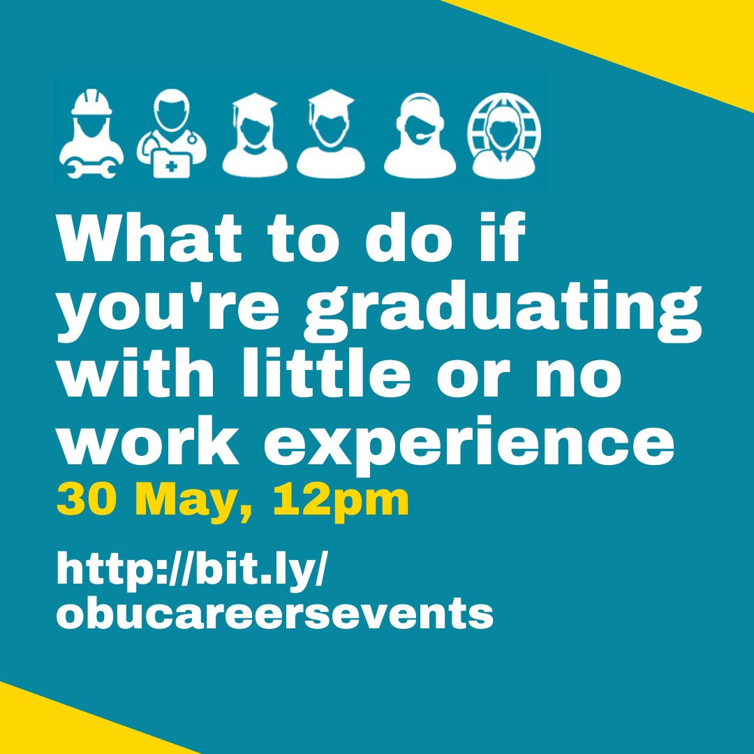 Find out What to do if you're graduating with little or no work experience at our workshop on May 30. We'll show you what opportunities are out there to impress employers with - including Summer Internships, Jobs and Volunteering Opportunities.

brookes.jobteaser.com/en/events/2488…
