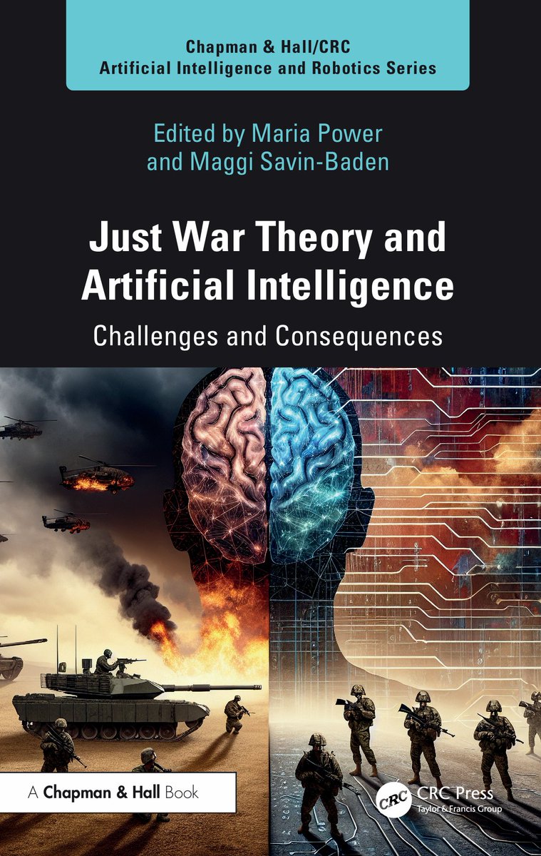 Very exciting to see the cover of this forthcoming <a href="/WeAreTandF/">Taylor & Francis</a> book on Just War Theory and AI. To this volume, Bernhard Koch (Institut für Wehrmedizinische Ethik der Bundeswehr) and I contribute a chapter titled “On the Morality of Fully-Autonomous Armed Drones.” <a href="/DSD_Kings/">Defence Studies KCL</a>