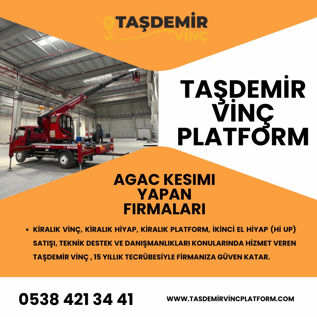 Saatlik, günlük, haftalık ve aylık ağaç kesimi yapan firmalar için bizleri arayabilirsiniz.

0538 421 34 41
tasdemirvincplatform.com/agac-kesimi-ya…

#vinc #sepetlivinc #esenyurtsepetlivinc #beylikdüzüsepetlivinc #kiralıksepetlivinc #avcılarsepetlivinc #kiralıksepetlivinc #hadimköysepetlivinc