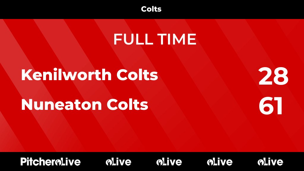 FULL TIME: Kenilworth Colts 28 - 61 Nuneaton Colts
#KENNUN #Pitchero
nuneatonrugby.co.uk/teams/166893/m…