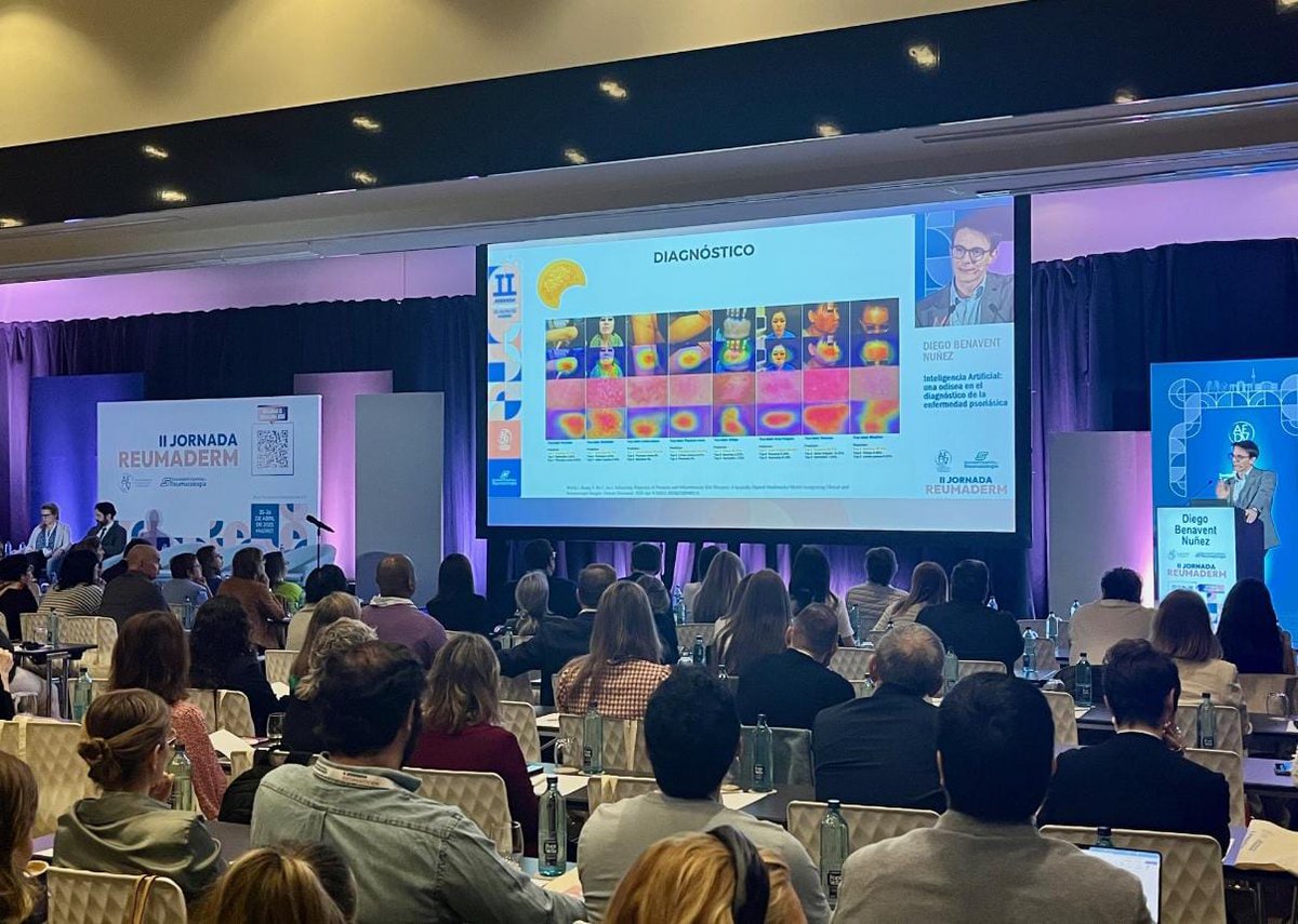➡️L'#hbellvitge participa en un estudi pioner sobre l'aplicació de la intel·ligència artificial en la investigació reumatològica. 
L'article ha estat liderat pel Dr. Diego Benavent Núñez, qui va presentar el treball a la II Jornada ReumaDerm 2025, organitzada per la Sociedad