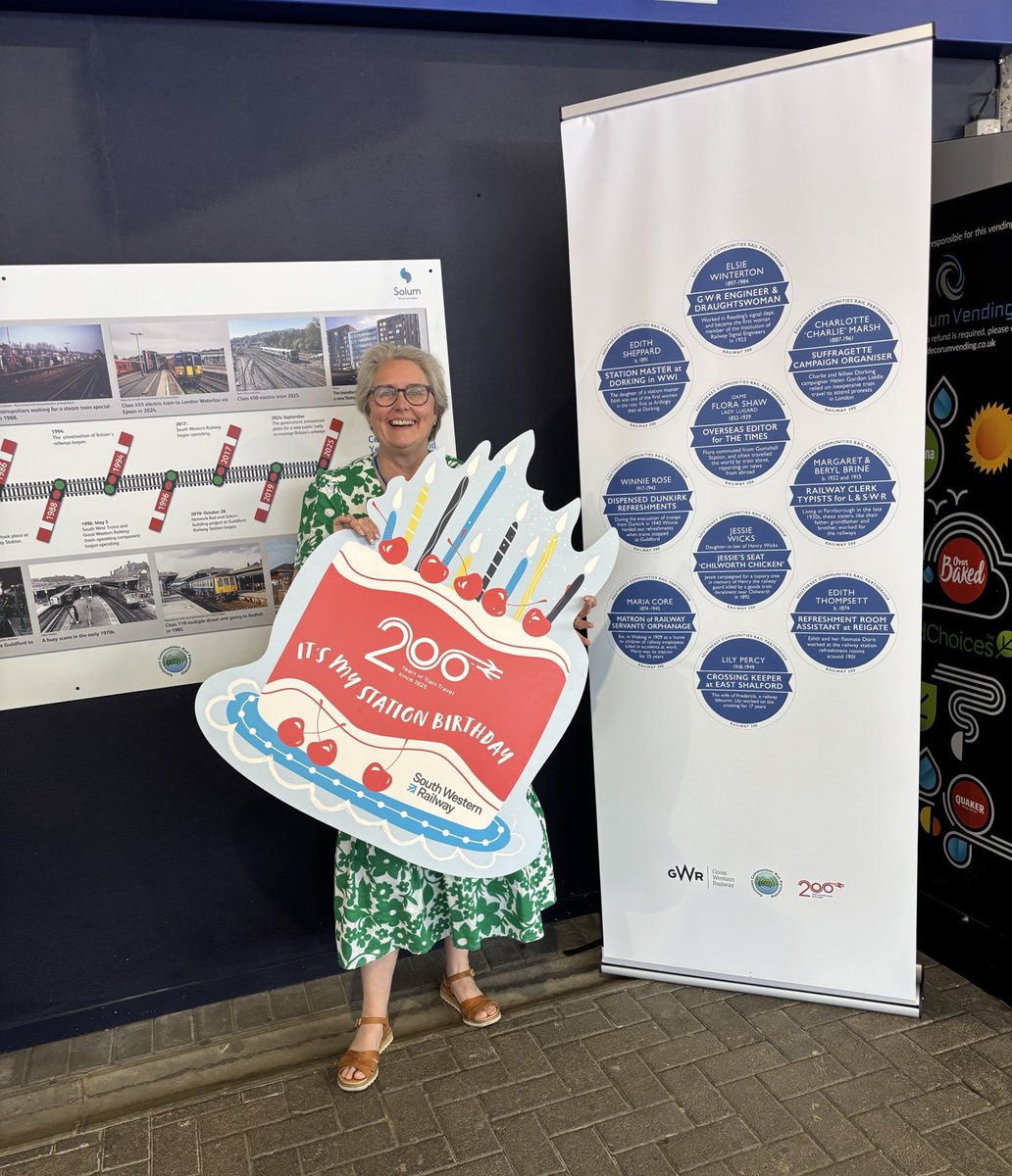 Celebrating with@friends of #Guildford Station @Railway200 showcasing women at work on the railway.<a href="/CommunityRail/">Community Rail Network</a>⁩ ⁦⁦<a href="/networkrailwest/">Network Rail Western</a>⁩ ⁦<a href="/CrossCountryUK/">CrossCountry Trains</a>⁩ ⁦<a href="/SW_Help/">SWR Help</a>⁩ ⁦<a href="/GWRHelp/">GWR</a>⁩ ⁦<a href="/WomeninRail/">Women in Rail</a>⁩
