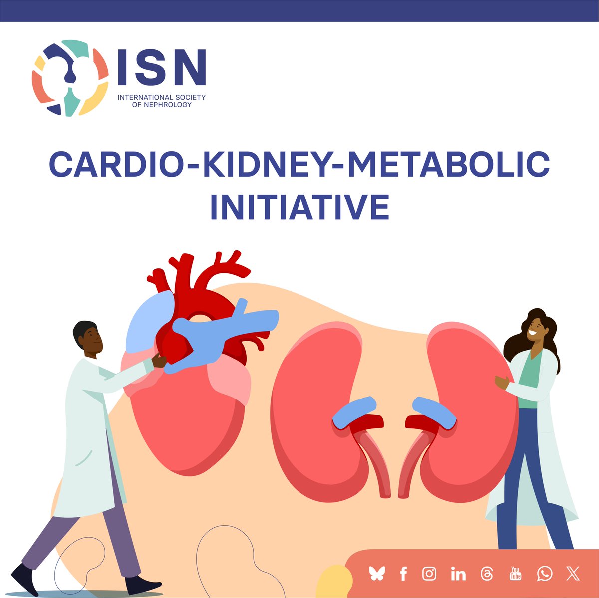 8️⃣ Cardio-Kidney-Metabolic Initiative: Since 2022, ISN has united nephrologists and cardiologists to address care gaps and develop toolkits that support clinicians managing cardio-kidney-metabolic conditions: lite.spr.ly/6002HyNO