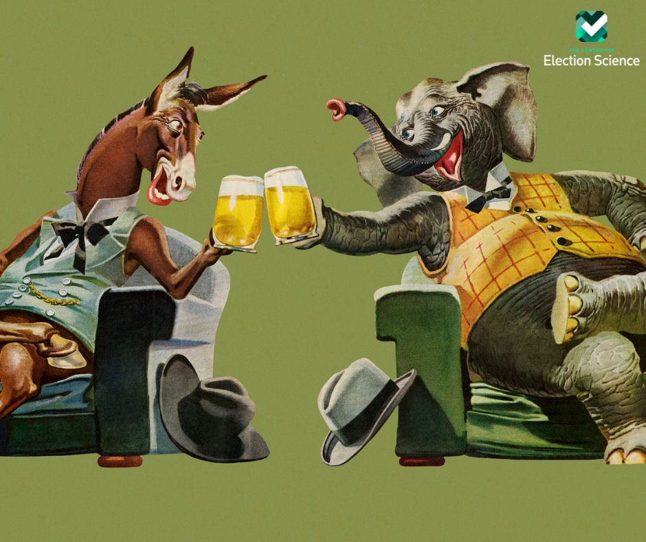 ElectionScience's tweet photo. Partisan deadlock got you down? Feeling like your vote doesn’t count? 

Learn how approval voting can break the duopoly and empower voters like you.

🔗 https://t.co/otXOkZ4m4Y

#ApprovalVoting #ElectionReform #EmpowerVoters https://t.co/v3MQxNewWD