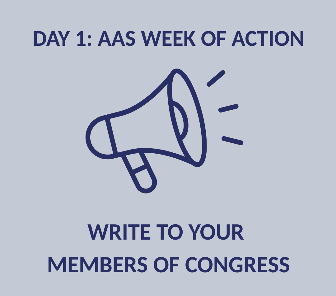 ✉️ It's time to speak up for science! Kick off our Week of Action by writing to your members of Congress. Urge them to robustly fund space science in FY 2026 &amp; beyond. Every letter makes a difference! You can use our prompts for inspiration. #WeekOfAction  aas.org/advocacy/get-i…