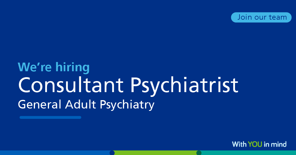 Consultant Psychiatrist - General Adult Psychiatry

📍 Portland House #Carlisle #Cumbria

Find out more:  beta.jobs.nhs.uk/candidate/joba…

The closing date is 14 May 2025

#Psychiatrist #NHSjobs #Psychiatry