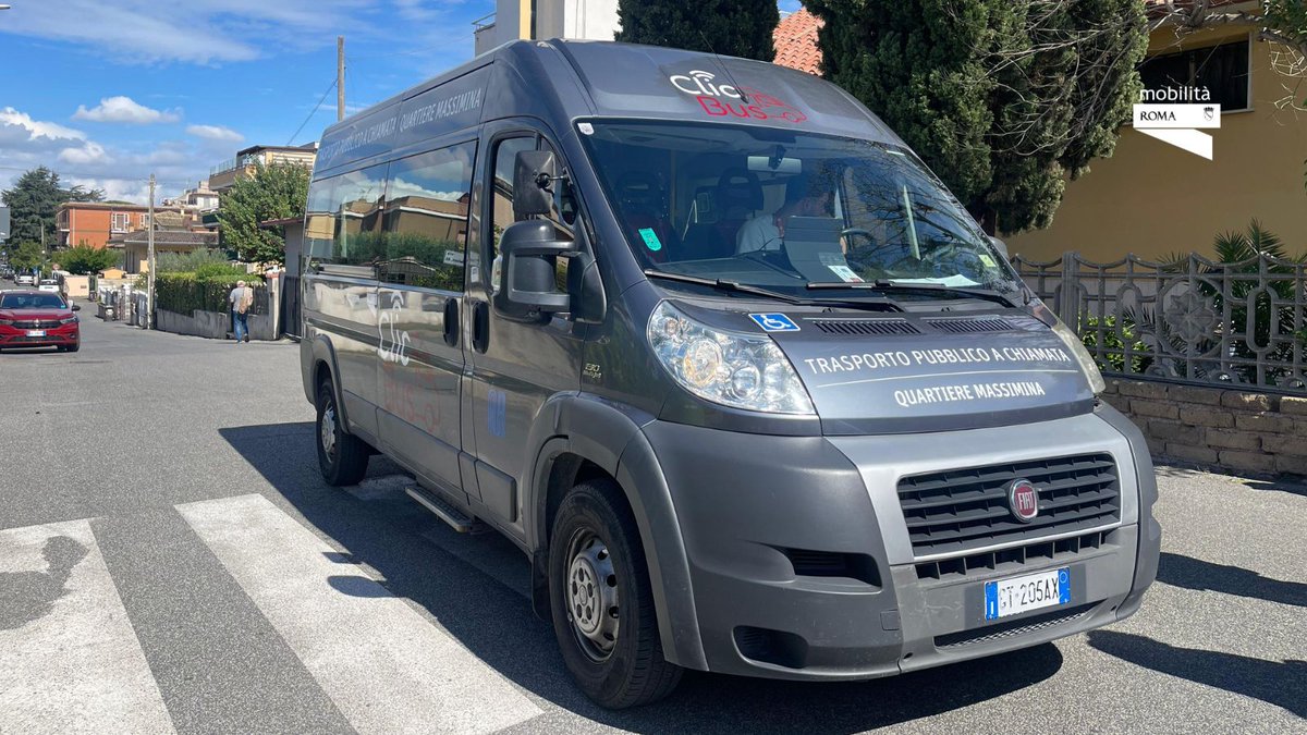 romamobilita's tweet photo. Dopo la sperimentazione, dal 6/05 #ClicBus, il servizio di #busachiamata nel quartiere Massimina, diventa definitivo! 🚍🙌🏻
Attivo tutti i giorni dalle 5:30 alle 24, servirà un'area estesa a nuove destinazioni al costo di un BIT ordinario.
Info ➡️ https://t.co/Y5GUnf17Oe
#RSM https://t.co/fXtSOh9jcH