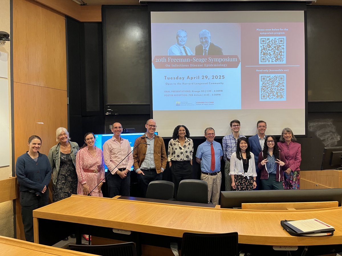 CCDD_HSPH's tweet image. Thanks to all who attended and presented at our 20th Freeman-Seage Symposium on Tues, Apr 29! This event was in honor of two renowned faculty members, Jonathan Freeman and George Seage for their leadership and contributions to the field of Infectious Disease Epidemiology