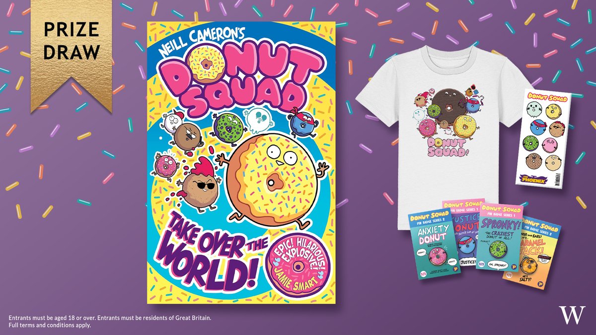 Waterstones Kids (@waterstoneskids) on Twitter photo Ever wondered what donuts get up to when they're not being eaten? To celebrate <a href="/neillcameron/">Neill Cameron Has Left The Building</a>'s Donut Squad we're giving away a Donut Squad party pack, including T-shirt, temporary tattoos, poster, bookmarks, and celebratory pin badges!
Preorder to enter: waterstones.com/win/donut-squa… Ever wondered what donuts get up to when they're not being eaten? To celebrate <a href="/neillcameron/">Neill Cameron Has Left The Building</a>'s Donut Squad we're giving away a Donut Squad party pack, including T-shirt, temporary tattoos, poster, bookmarks, and celebratory pin badges!
Preorder to enter: waterstones.com/win/donut-squa…