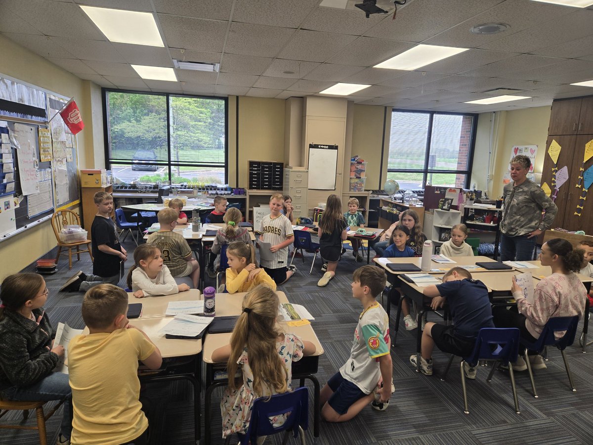 One of my favorite projects: #PersuasivePictureBookPalooza #3rdEdition was a huge success! #AuthenticAudience #partnership 5th graders sharing their writing with 1st graders is heartwarming.  #1GC #Proud2bMIS