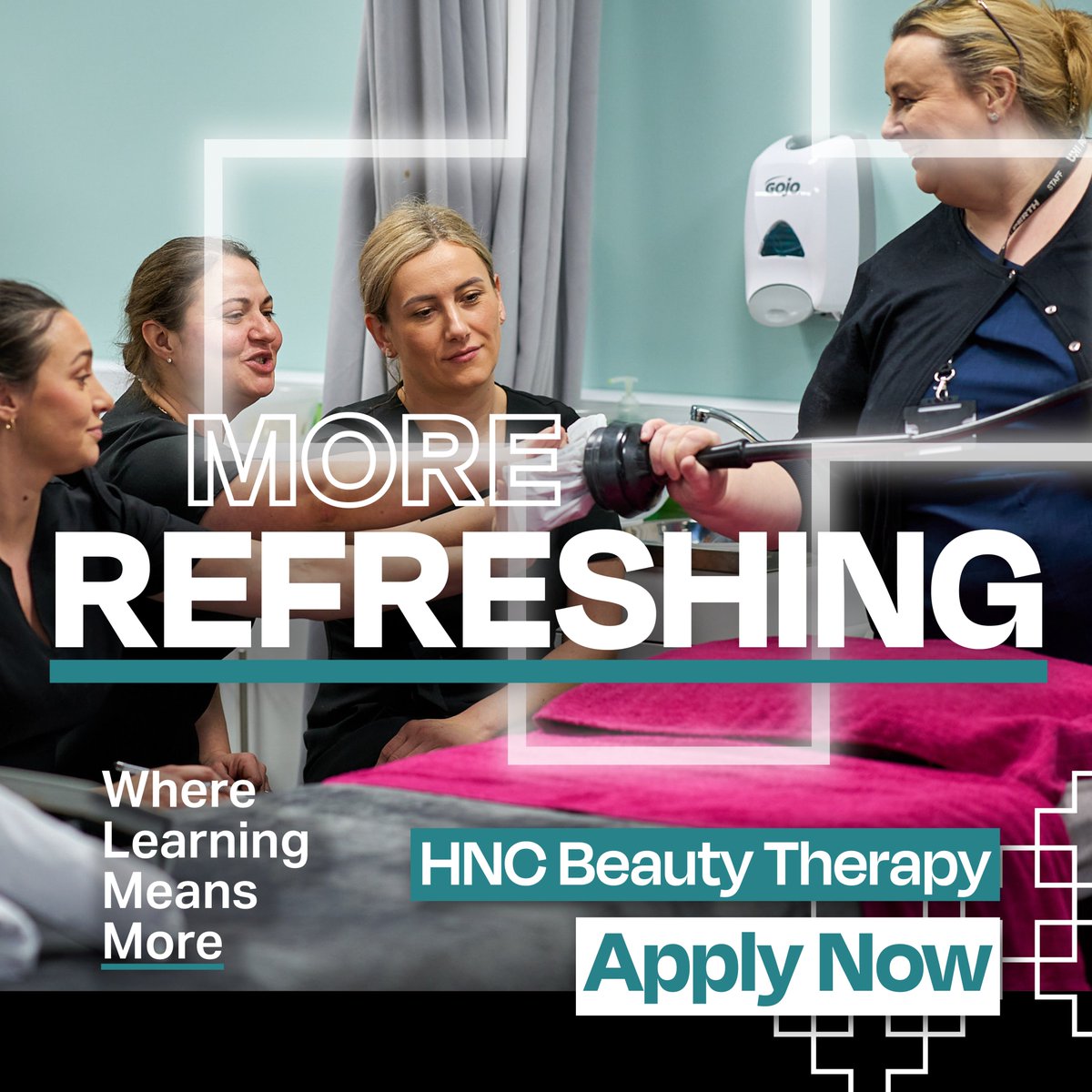 This HNC develops skills in a realistic working environment using contemporary salon equipment and will develop a proficiency in an array of salon treatments.

✔️ You will be taught by industry professionals with a wide range of industrial experience

➡️ tinyurl.com/3ay2nyfu
