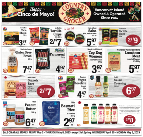 The Celiac Scene (@theceliacscene) on Twitter photo 💃 Get set for Cinco de Mayo <a href="/CountryGrocer/">Country Grocer</a>!
bit.ly/GFCountryGrocer
#glutenfree #celiac #bread #buns #yyj #vancouverisland #countrygrocer #groceries #sale #local #support #glutenfreediet #GF #CD #grainescape #cincodemayo #salsa #taco #tacochips #tortillas #mexican 💃 Get set for Cinco de Mayo <a href="/CountryGrocer/">Country Grocer</a>!
bit.ly/GFCountryGrocer
#glutenfree #celiac #bread #buns #yyj #vancouverisland #countrygrocer #groceries #sale #local #support #glutenfreediet #GF #CD #grainescape #cincodemayo #salsa #taco #tacochips #tortillas #mexican
