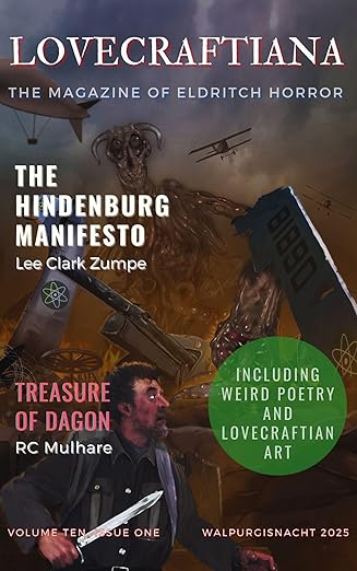 Let the festivities continue with an issue of "Lovecraftiana" featuring Birthday Lord himself. It features Lovecraft-inspired writing. May is the new October. It's free on Kindle and includes my short story "The Last Car." (And pays after enough copies!) amazon.com/gp/product/B0F…