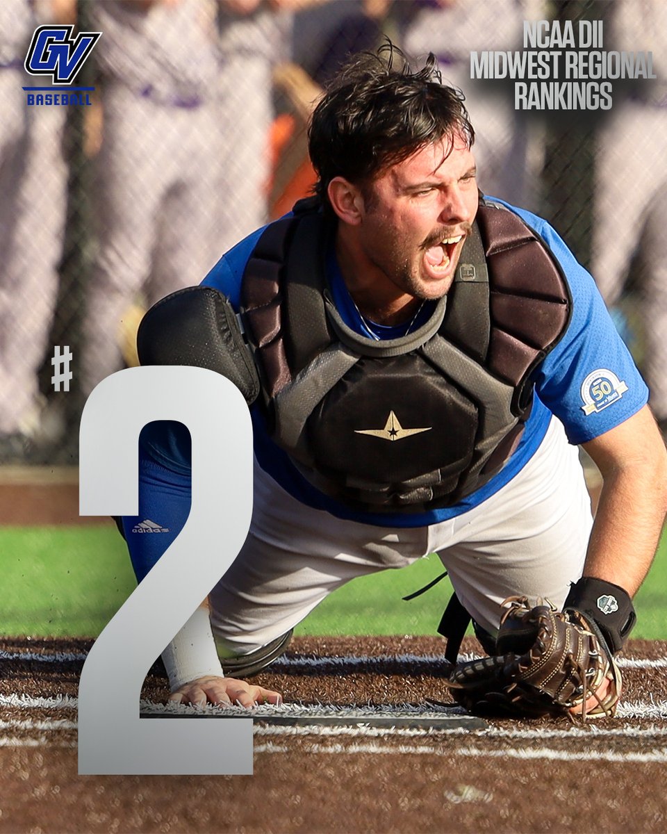 Grand Valley State (37-10) is #2 in the NCAA DII Midwest Regional rankings. #AnchorUp