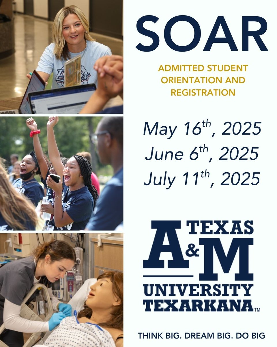 Incoming Eagles...it's time to SOAR!!! Register today at visit.tamut.edu/event/556070