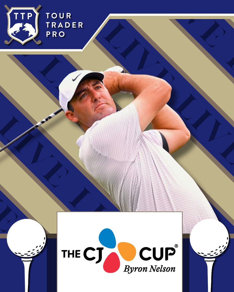 TraderTour's tweet image. Scottie Scheffler is out front at the CJ Cup Byron Nelson. The leaderboard's heating up, follow the action and trade live on Tour Trader Pro.

Trade for Free! tourtraderpro.com
#CJCupByronNelson #ScottieScheffler #LiveGolf #TTP #GolfUpdates