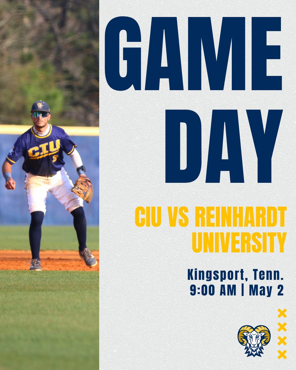 CIU Rams Athletics (@ciurams) on Twitter photo ⚾️GAME DAY⚾️
<a href="/ciuramsbaseball/">CIU Baseball</a> continues their tourney run with the next match up against Reinhardt University in the #AAC tournament! #RamEm
📍Kingsport, Tenn.
⏰ 9:00 AM
📺bit.ly/3c4gscK ⚾️GAME DAY⚾️
<a href="/ciuramsbaseball/">CIU Baseball</a> continues their tourney run with the next match up against Reinhardt University in the #AAC tournament! #RamEm
📍Kingsport, Tenn.
⏰ 9:00 AM
📺bit.ly/3c4gscK