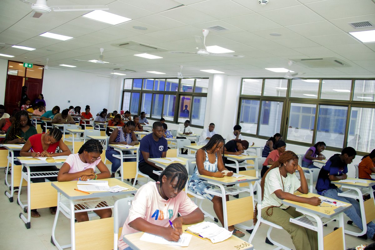 upsaccra's tweet photo. It’s exam season, and our amazing first-year students are breaking new ground — sitting their very first exams in the iconic Abednego Amartey Towers!
They’re not just taking exams — they’re stepping into history as the first cohort to use this ultra-modern academic facility! https://t.co/2S7hmInoy4