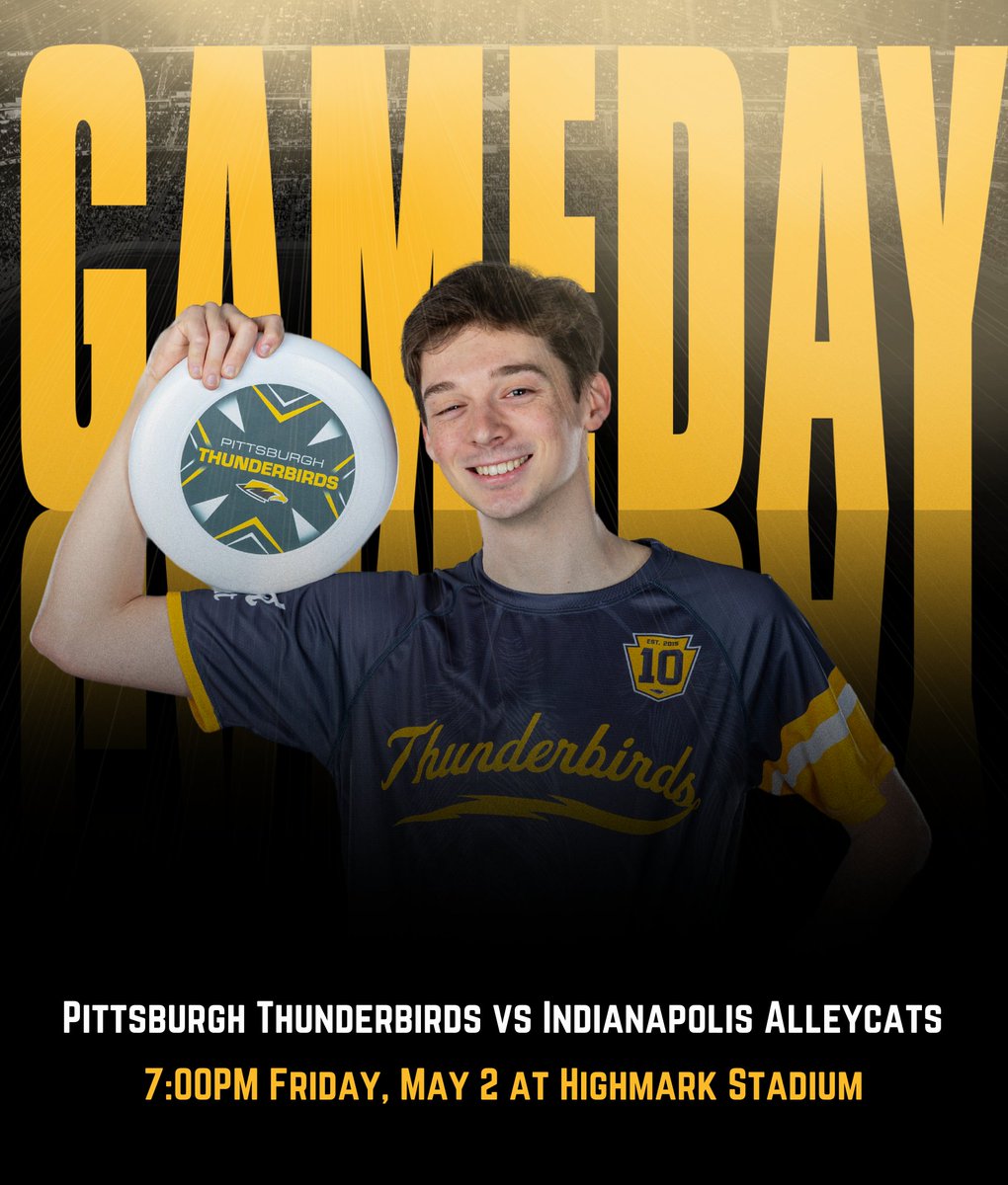 Happy Gameday Pittsburgh! The Thunderbirds take flight at Highmark Stadium at 7PM to take on the Indianapolis AlleyCats! #ProtectTheNest #feartheflock