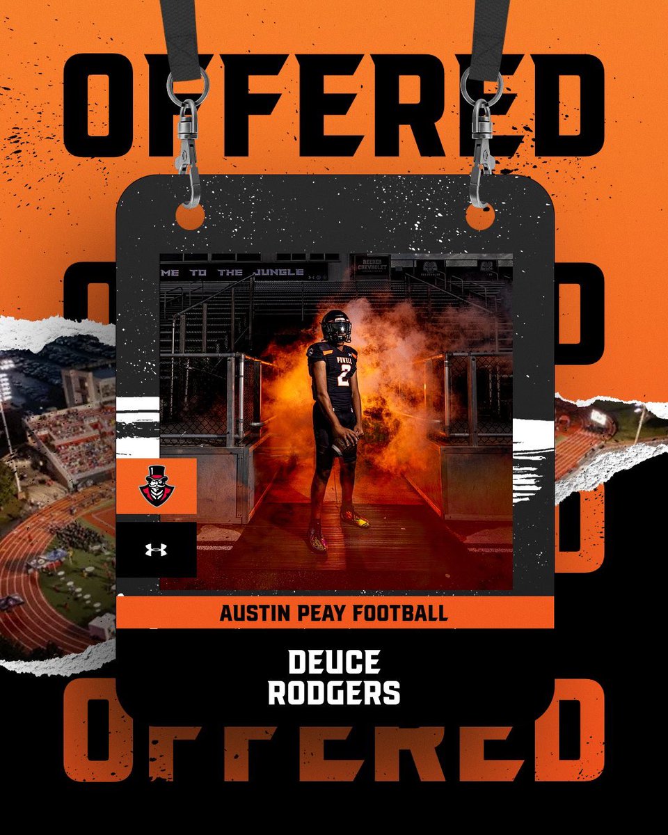 Powell (Tenn.) High Football (@powellhighfb) on Twitter photo Congratulations to <a href="/Deuce_Rodgers/">Deuce Rodgers</a> on his offer to <a href="/GovsFB/">Austin Peay Football</a>
#LetsGoPeay
#WelcomeToTheJungle Congratulations to <a href="/Deuce_Rodgers/">Deuce Rodgers</a> on his offer to <a href="/GovsFB/">Austin Peay Football</a>
#LetsGoPeay
#WelcomeToTheJungle