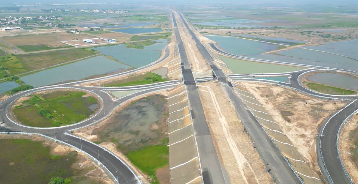 IndexofGujarat's tweet image. Ahmedabad-Dholera Expressway construction 95% completed